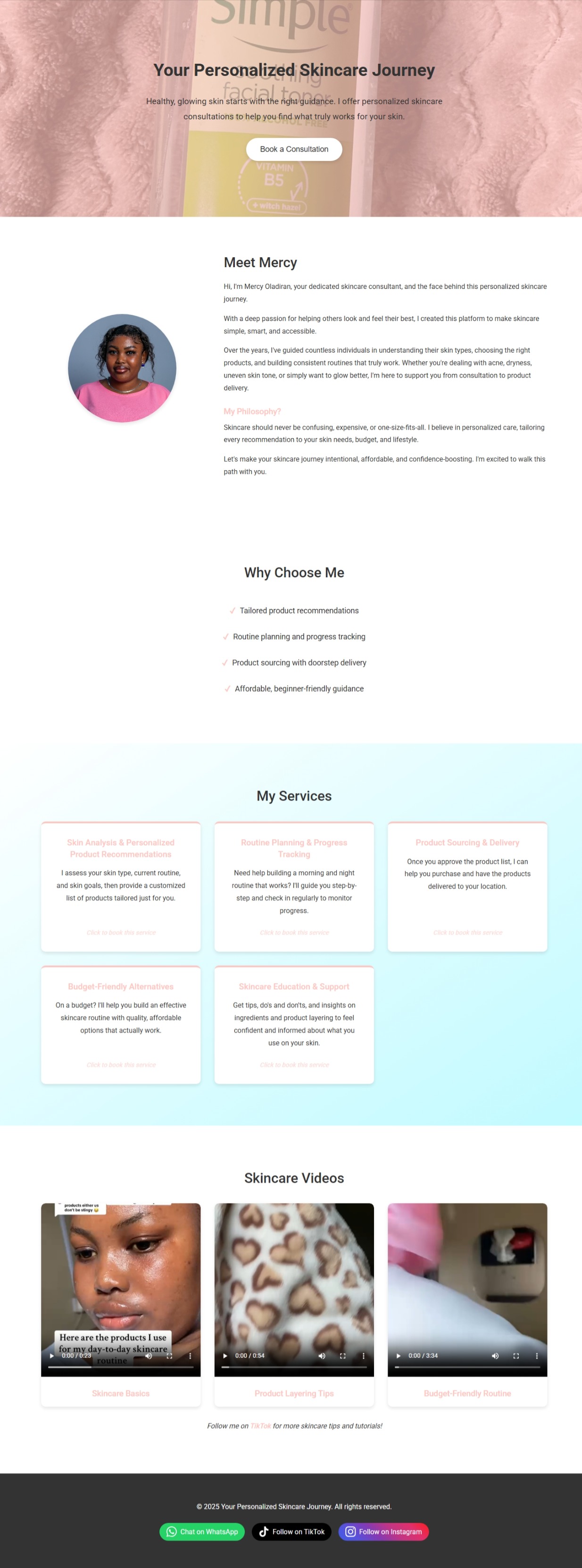 I Am The Boss Lady - Personal Brand Website Design